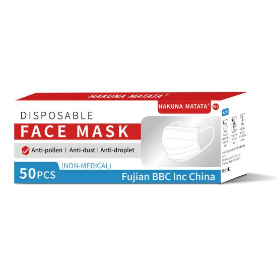 Blue 3 Ply  Protective Disposable  Mask